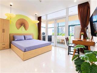 CHO THUÊ CĂN HỘ NGUYÊN TẦNG 4, 1PN 40m2 RIÊNG BIỆT, BAN CÔNG SIÊU LỚN
