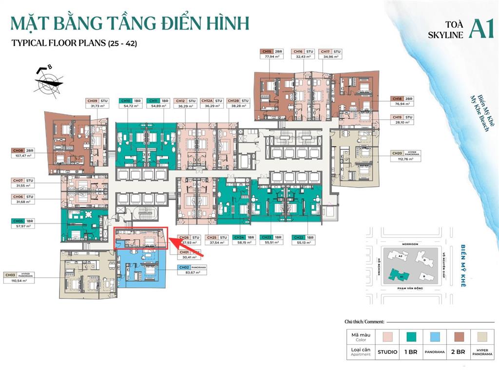Bán căn studio the soleil 31m2  view trực diện biển  được tự vận hành
