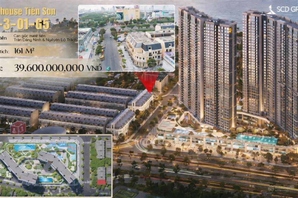 Shophouse tiên sơn căn góc trần đăng ninh vs n. lộ trạch  đối diện masteri vs skeyline