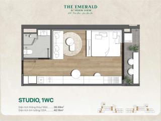 Giỏ hàng căn studio dự án the emerald garden view giá rẻ view hoa hậu siêu đẹp.  0914 570 ***
