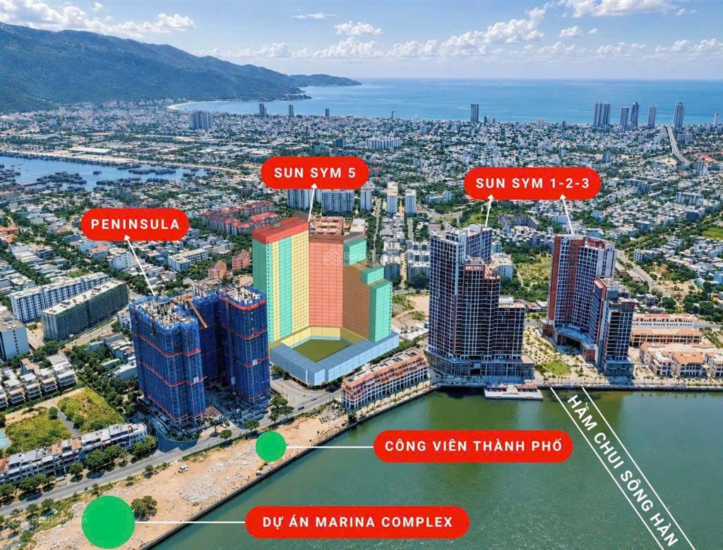 Căn hộ 2 phòng ngủ view sông hàn  dòng tiền ổn định 8.5%/năm. giá chỉ 66tr/m