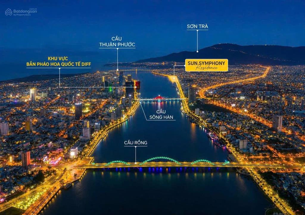 Căn hộ 2 phòng ngủ view sông hàn  dòng tiền ổn định 8.5%/năm. giá chỉ 66tr/m