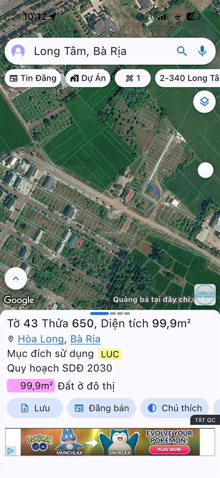 Đất rẻ gò cát 8, 1.450 tỷ, ngay bệnh viện bà rịa, 100m2, 80m thổ cư, 5x20m