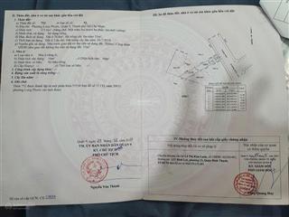 Bán đất long phước, hcm, dt 123,6m2 mặt tiền rộng, sổ hồng riêng, giá 4,85 tỷ, hàng chính chủ hiếm