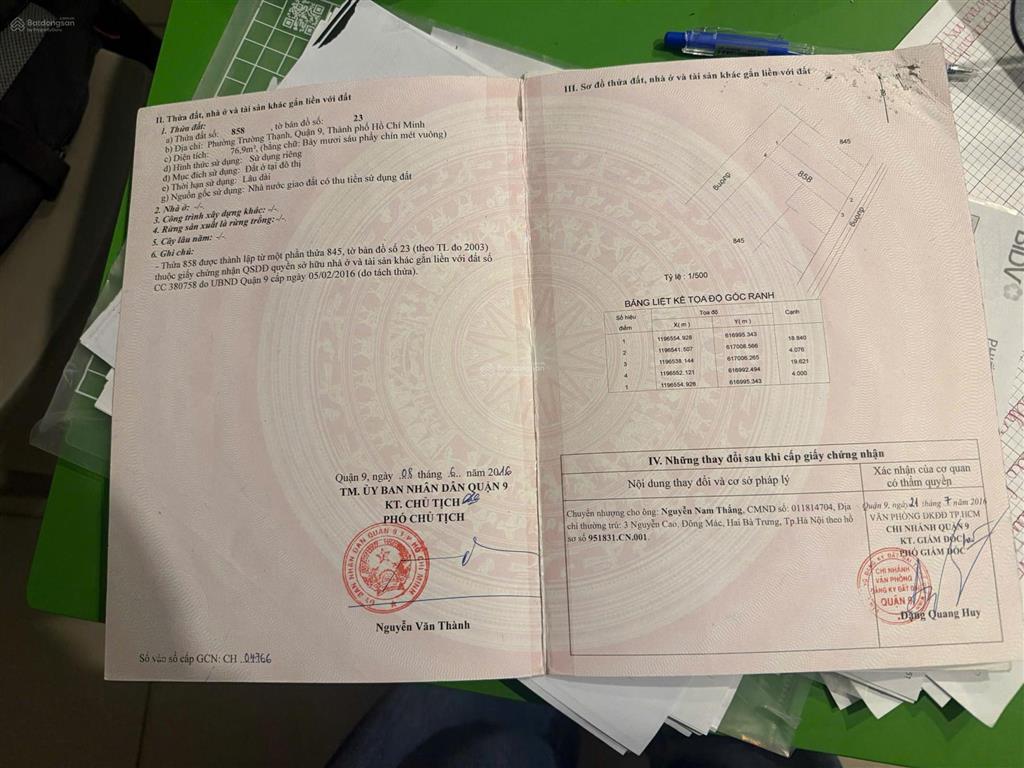 Chính chủ cần bán đất trường thạnh, dt 77m2, 2 mặt tiền, sát đông tăng long, giá 4,29 tỷ