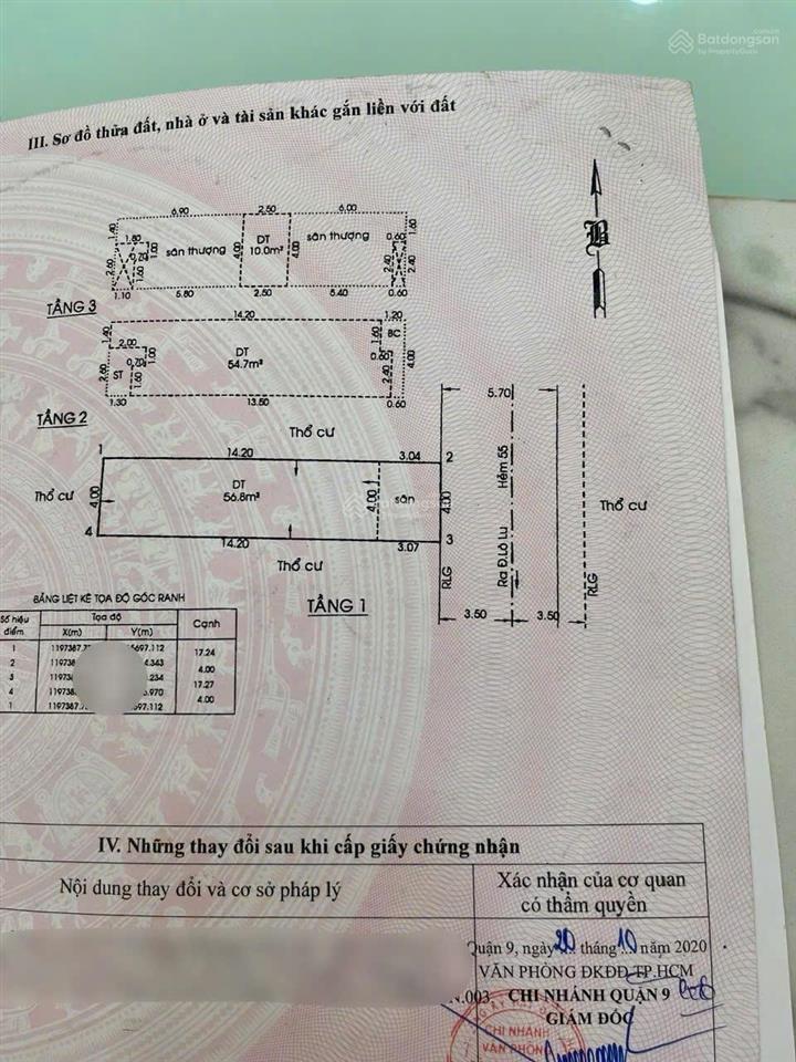 Chính chủ cần bán nhà lã xuân oai, trường thạnh, dt 70m2, vừa ở vừa kinh daonh, giá 7,55 tỷ