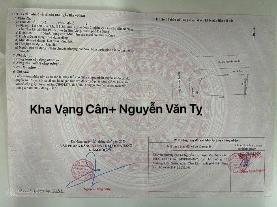 Bán góc 2mt đường 7m5 kha vạng cân giao 5m5 nguyễn văn tỵ thuộc hòa xuânđà nẵng