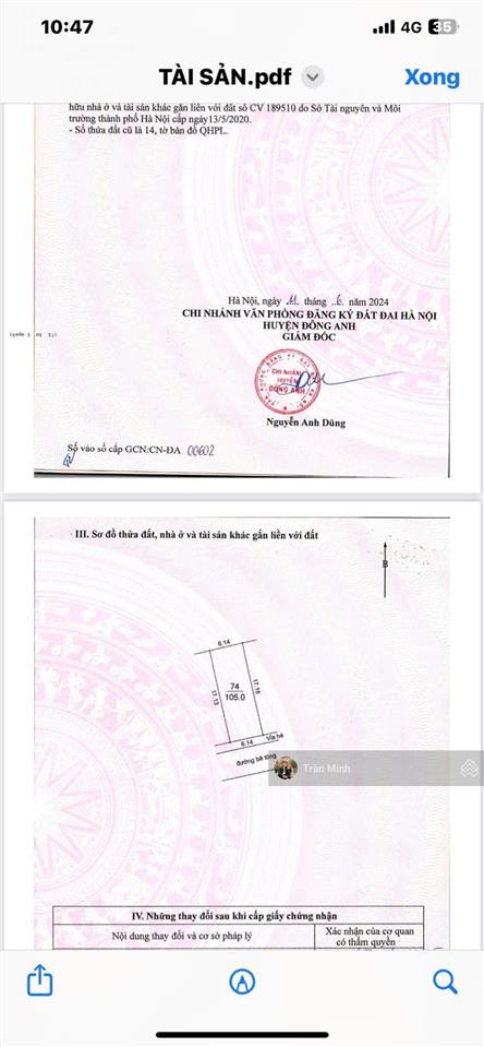 Chủ nhờ bán mảnh đất khu giãn dân đông trù, đông anh, hà nội diện tích 105m