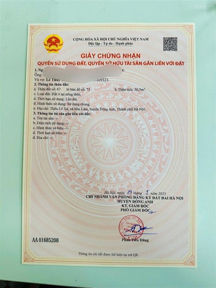 Hàng nóng bán đất tặng nhà 3 tầng giữa lê xá vị trí đẹp, ngõ thông nông