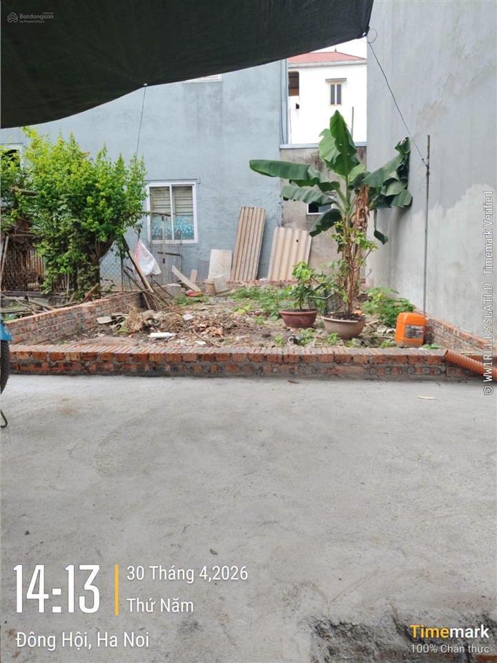 Bán đất gần hồ lại đà  đông hội diện tích 40m2.
mặt tiền 4.38m hậu = 4.38m khuôn thửa đẹp