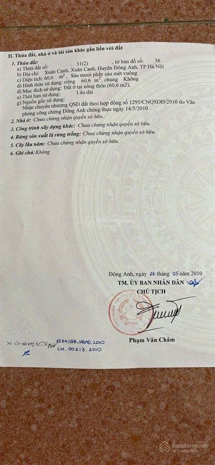 Bán đất đẹp xuân canh, đông anh, vị trí xuân canh, đông anh, hà nội diện tích 60m2
