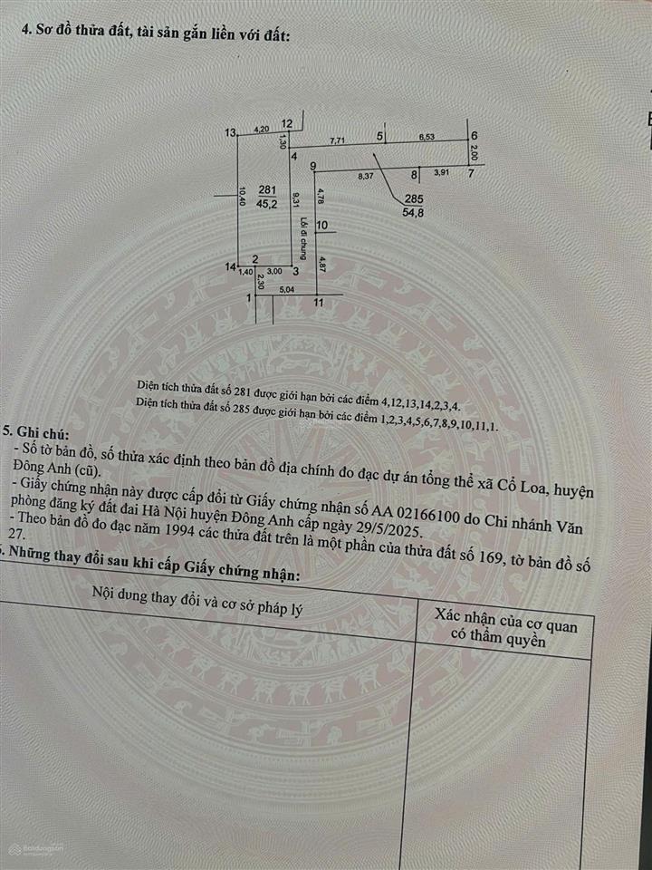 Nhà 4 tầng 2 mặt thoáng mới xây giá chỉ 4,6 tỷ vị trí cổ loa đông anh hà nội