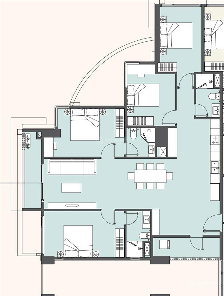 Deal cắt lỗ 800 triệu căn hộ 4 phòng ngủ masteri grand view the global city