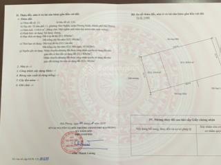 Chính chủ gửi bán lô đất tuyến 2 đường 402 hoà nghĩa dương kinh, hải phòng. dt 1128m2 mt 23.5m