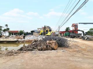 Lô đất mặt đường sông he gần cầu rào 3 đang làm, gần vinhomes dương kinh  chính chủ gửi lô đất mặt