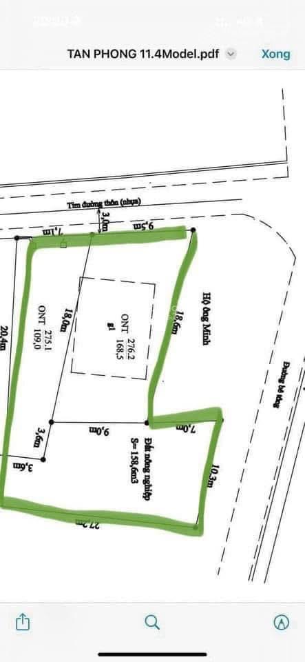 Bán căn nhà vườn ~450m2 thái lai, tân phong, kiến thụy có sổ đỏ nhà về ở ngay dt