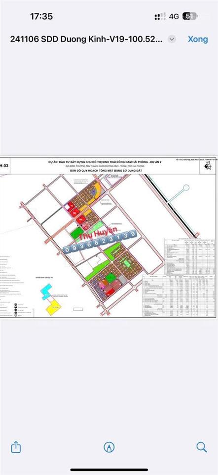  lô đất ngõ 5m ô bàn cờ tân thành, dương kinh, hải phòng 1 tỷ **
 diện tích 72m2 ngang 4m vuông