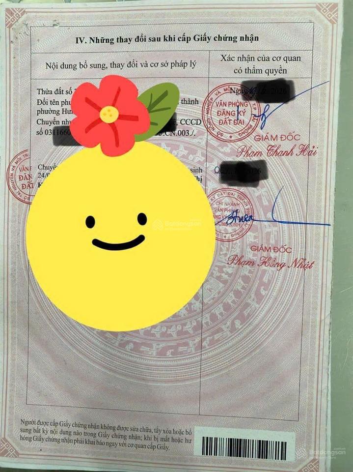 Pháp lý chuẩn chỉnh  bìa tên cá nhân sẵn sàng công chứng sang tên ngay lô dự án anh d