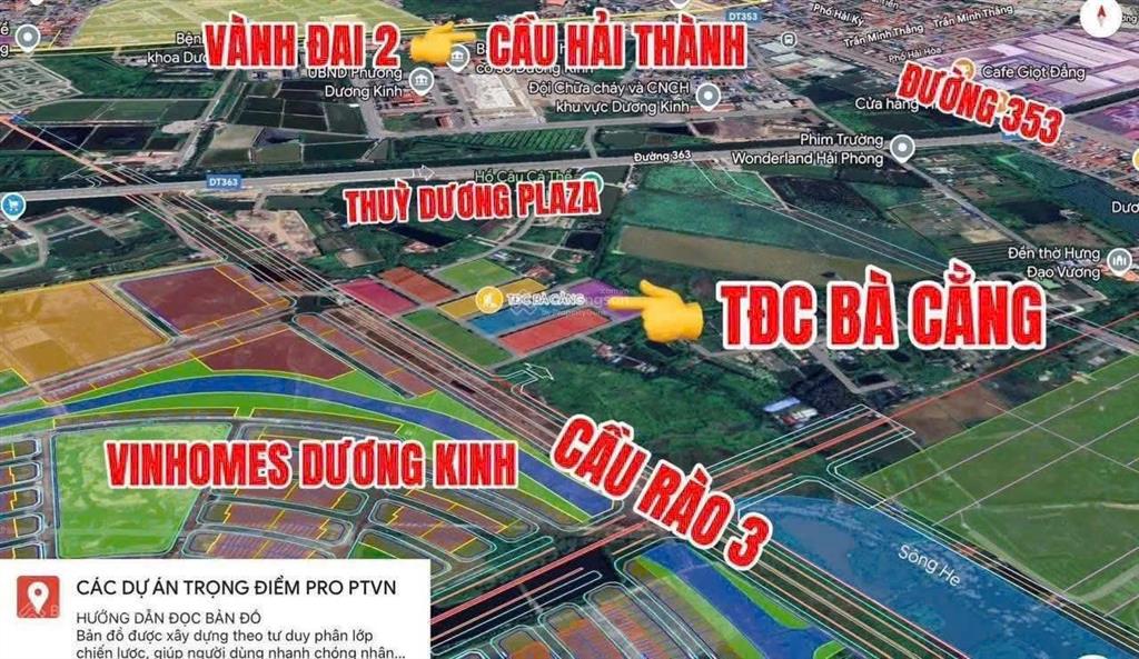 Siêu phẩm tái định cư bà cằng, gần sát vinhomes dương kinh, hải phòng  diện tích 120m2 ngang 6m