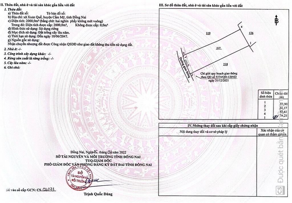 Chính chủ bán đất tại ấp 57, xuân quế, tp đồng nai. dt 2000m2, giá thương lượng,  0936 791 ***
