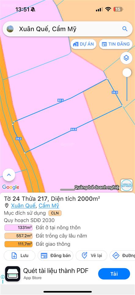 Chính chủ bán đất tại ấp 57, xuân quế, tp đồng nai. dt 2000m2, giá thương lượng,  0936 791 ***
