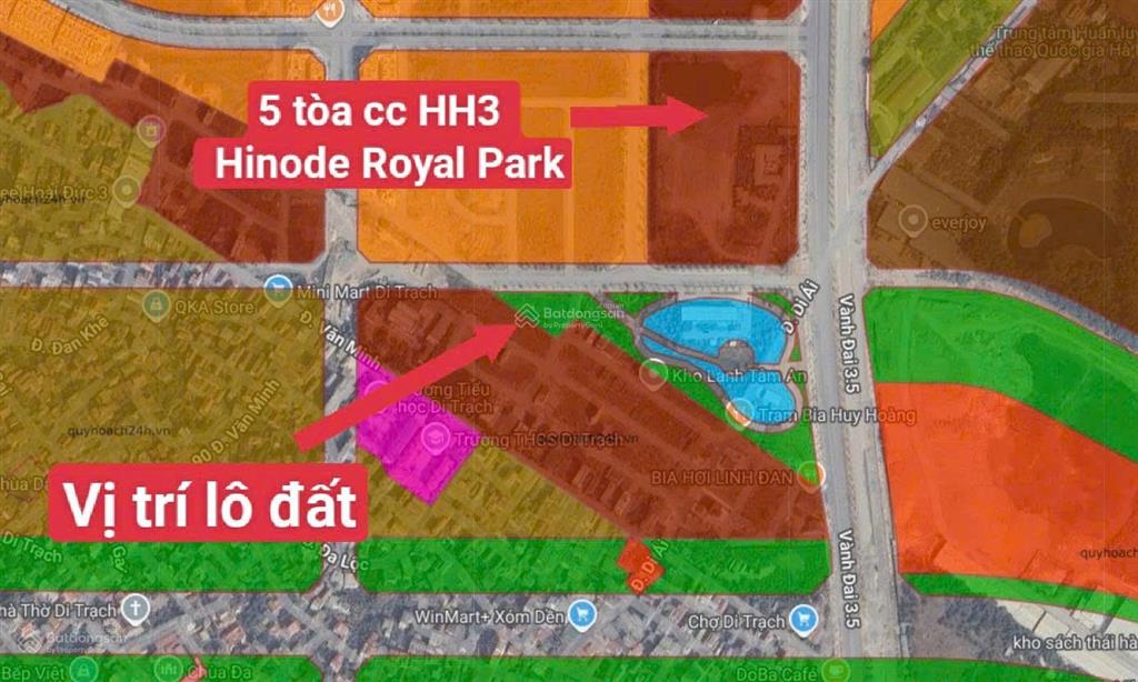 Hot dịch vụ 122.6m2 khu 16.32ha di trạch hoài đức giá đầu tư