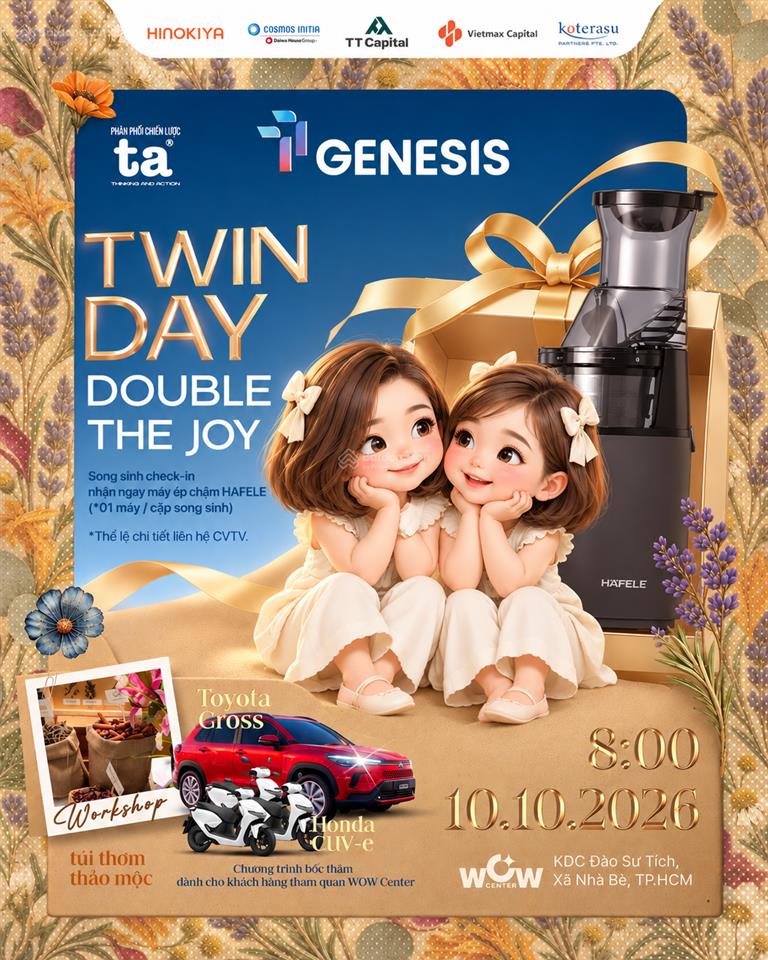 Chiết khấu sớm cho anh chị tham quan nhà mẫu tt genesis, tư vấn nini 0988 063 ***