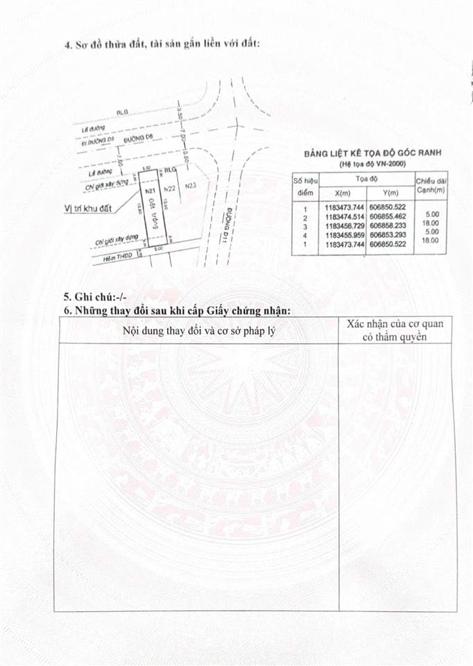 Bán nhanh lô đất mặt tiền đường d6 dt 90m2 sổ hồng riêng, hướng đn, giá bán 10.5 tỷ 0932 089 ***