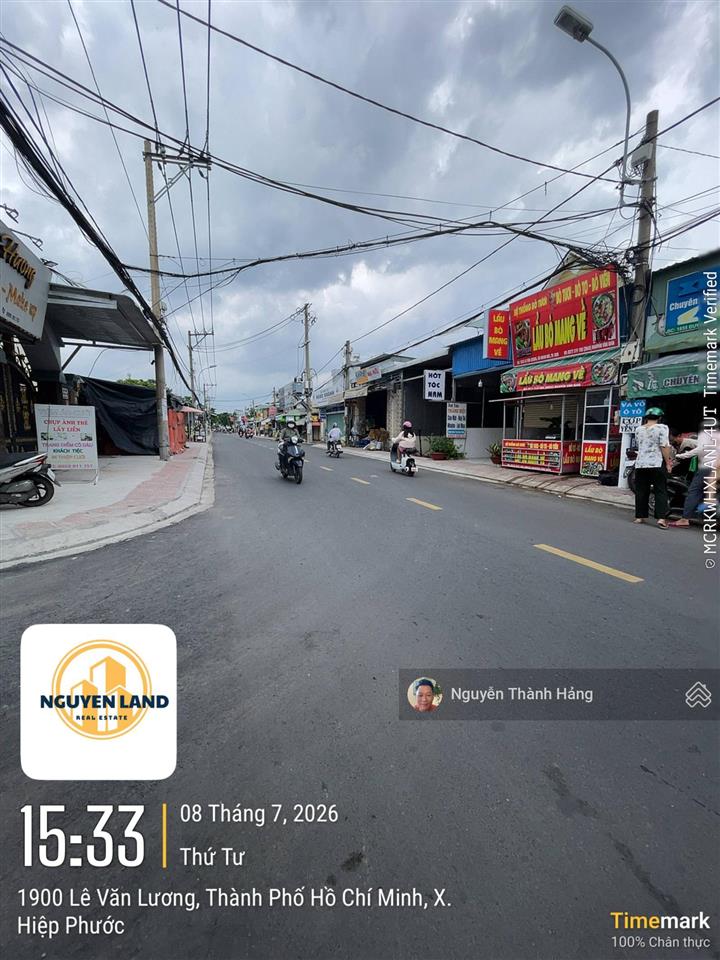 Bán đất thổ cư khu dân cư hiện hữu xây dựng tự do đường lê văn lương dt 200m2 sổ riêng giá 6 tỷ