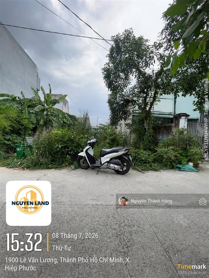 Bán đất thổ cư khu dân cư hiện hữu xây dựng tự do đường lê văn lương dt 200m2 sổ riêng giá 6 tỷ