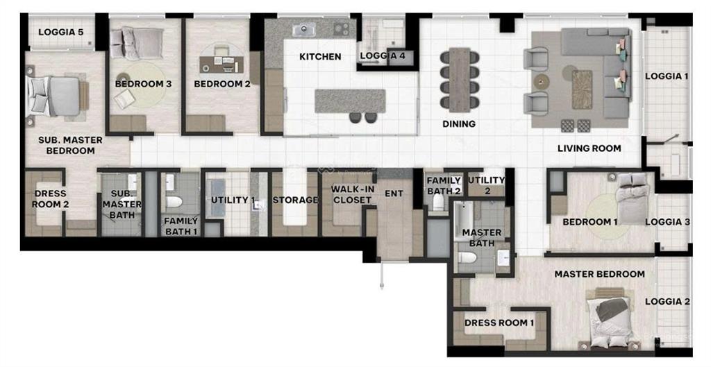 Siêu phẩm starlake the prime 251,86m²| 4pn + 5 logia  layout đỉnh, không gian sống chuẩn thượng lưu