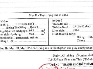 Bán lô đất 2 mặt tiền trước sau. 5,2x18 nở hậu công nhận 106m2 giá 7,2 tỷ