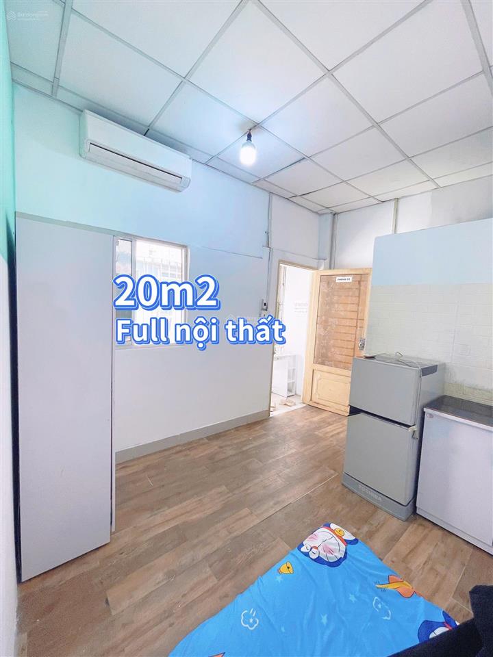 Phòng full nội thất 20m2  ban công, cửa sổ trời, ngay tòa nhà e town. giá 3.2tr