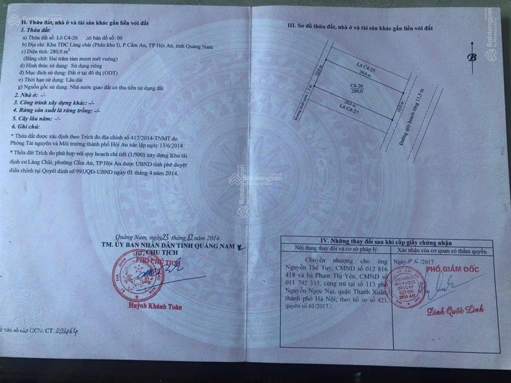 Chính chủ chốt nhanh siêu phẩm đất vàng biển an bàng hội an