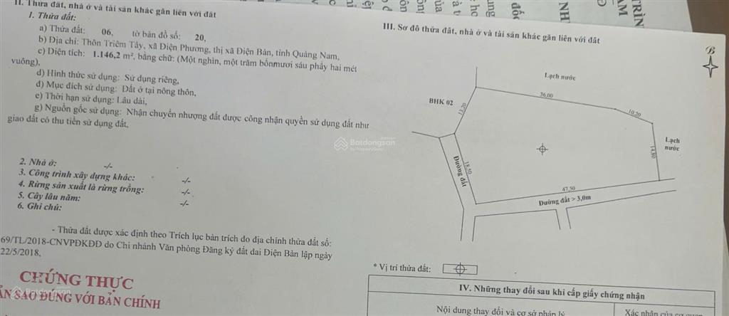 Còn gì hiếm hơn một lô đất ven sông, gần hội an với giá chỉ 10 triệu/m?