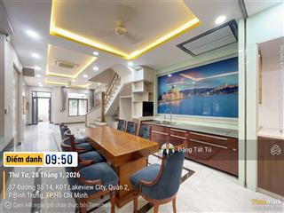 Cần cho thuê nhà phố góc lakeview city nhà đã hoàn thiện nội thất giá 35tr/th (thương lượng)