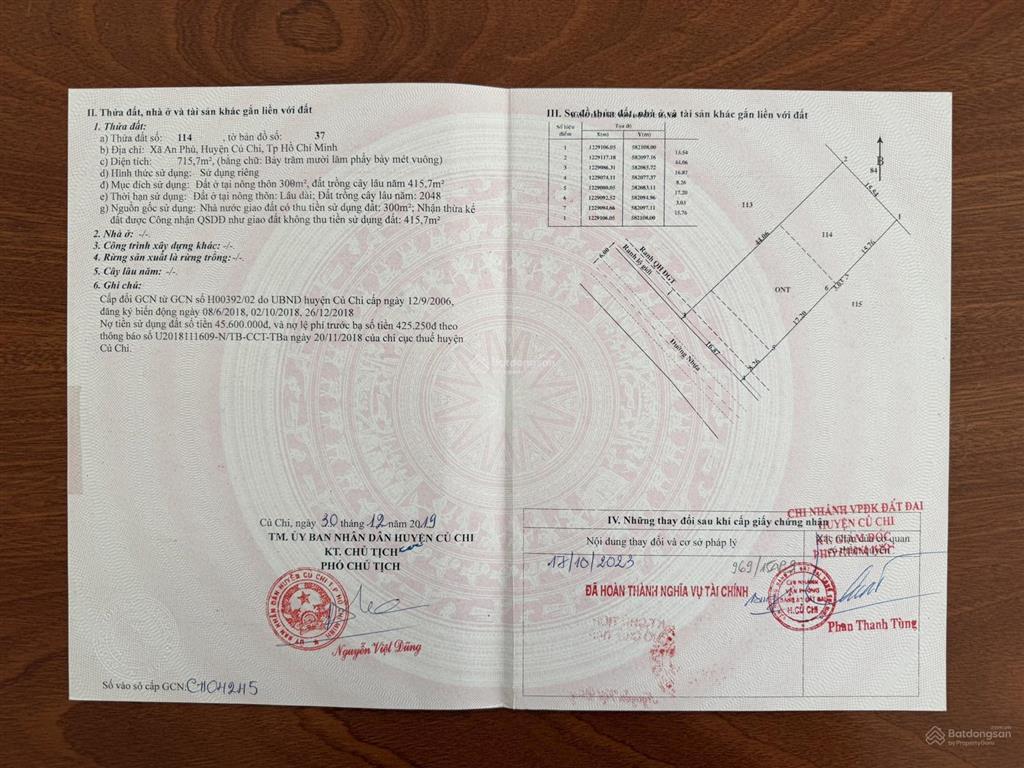 Bán đất 17x45 (tặng nhà) thổ cư mt giáp tỉnh lộ 15, an phú, củ chi