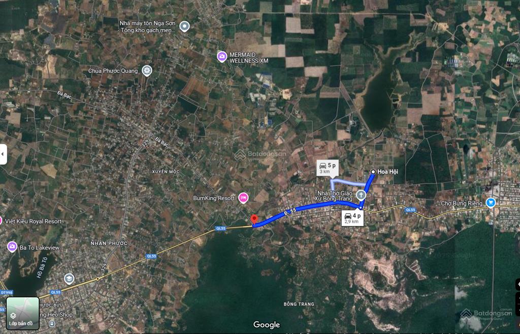 Bán gần 4,484 m² đất nghỉ dưỡng, bông trang, xuyên mộc (hcm)