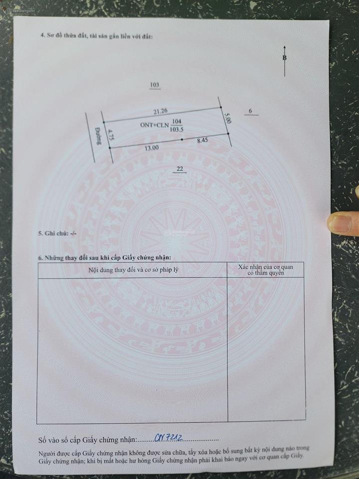 Bán đất đẹp tại xã thái hòa, 10 triệu / m2, 103 m2, pháp lý đầy đủ