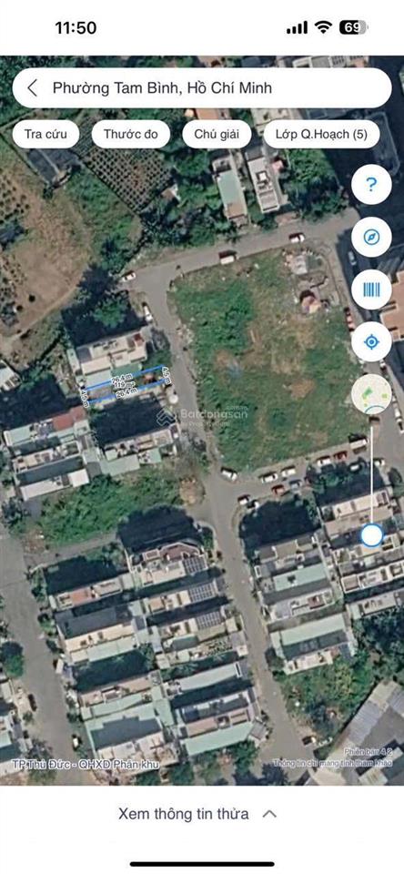 Ngộp bank! bán đất (4,5x25m~119m2) mặt tiền đường kdc lan phương tam bình, thủ đức  giá chỉ 9,3 tỷ