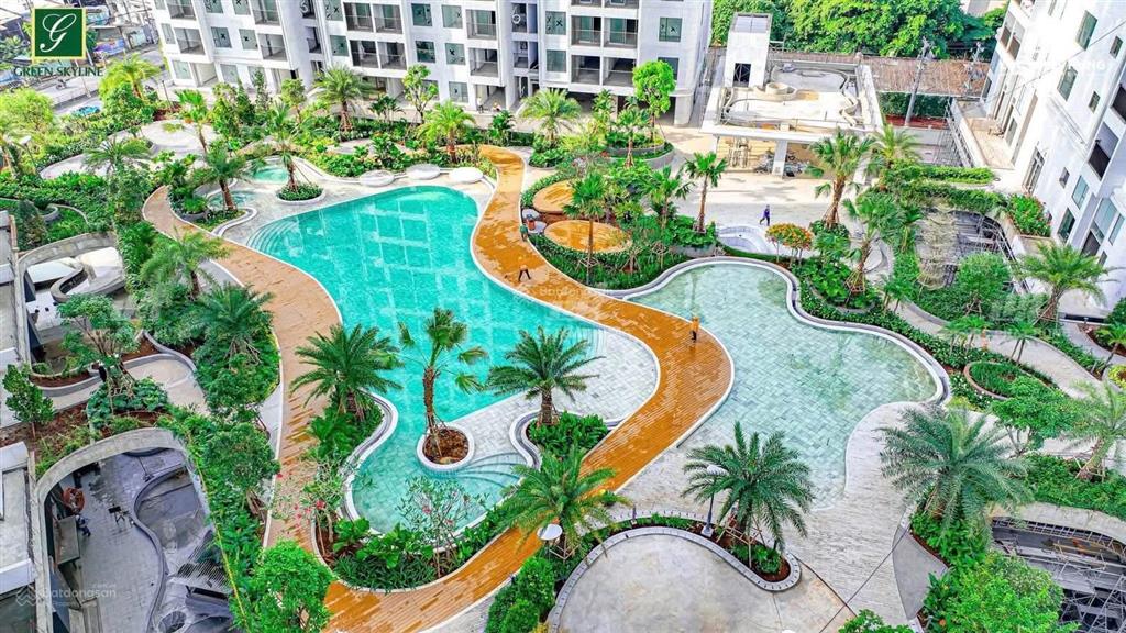 Chính chủ bán căn hộ green skyline diện tích 60m2 lầu 7  ban công hướng đông nam ngắm hồ bơi