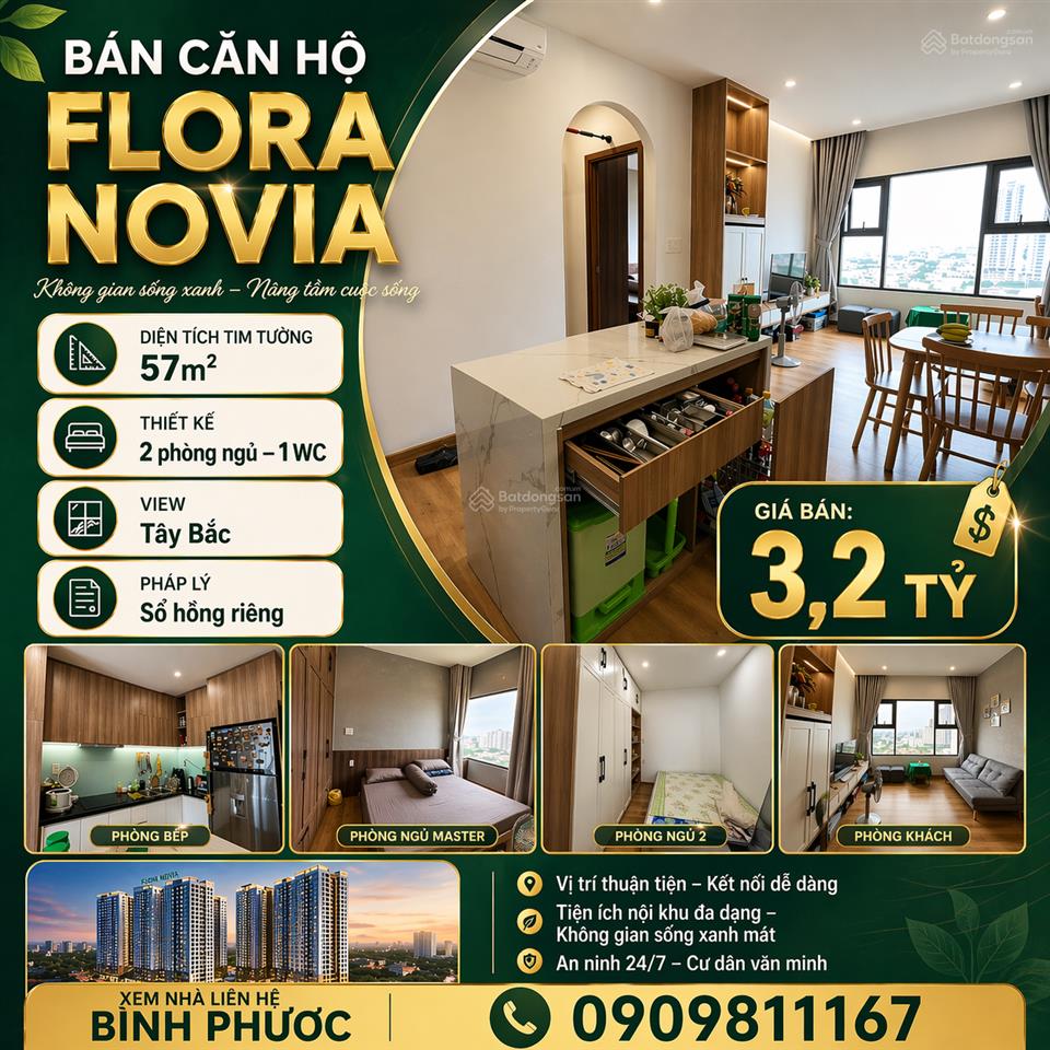 Chính chủ gởi bán căn hộ flora novia phạm văn đồng thủ đức