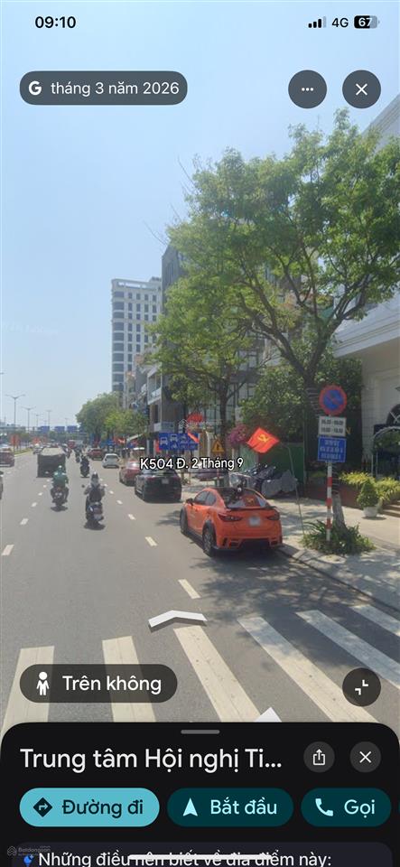 Cho thuê nguyên nhà đất 2 mặt tiền đường 2/9, hòa cường, đà nẵng