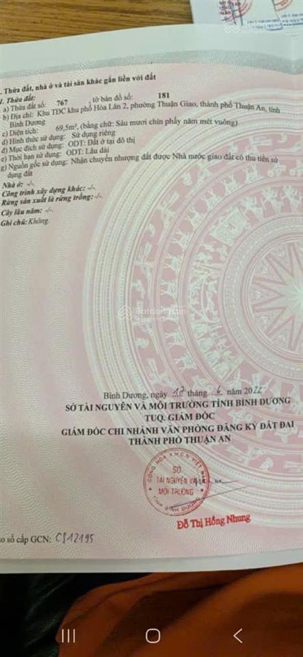 Đất kdc hoà lân 2 thuận giao  0909 036 ***