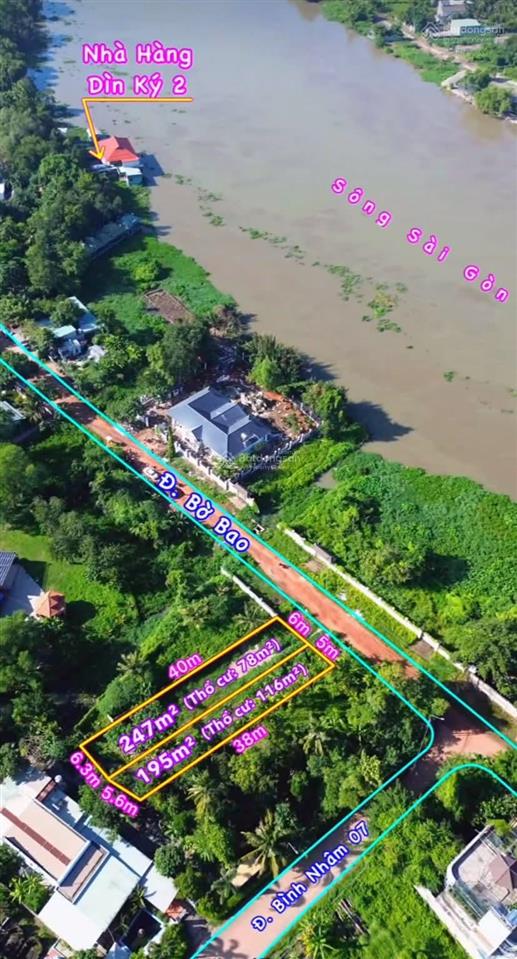 1 cặp đất view sông sài gòn mát mẻ thuận an  0909 036 ***