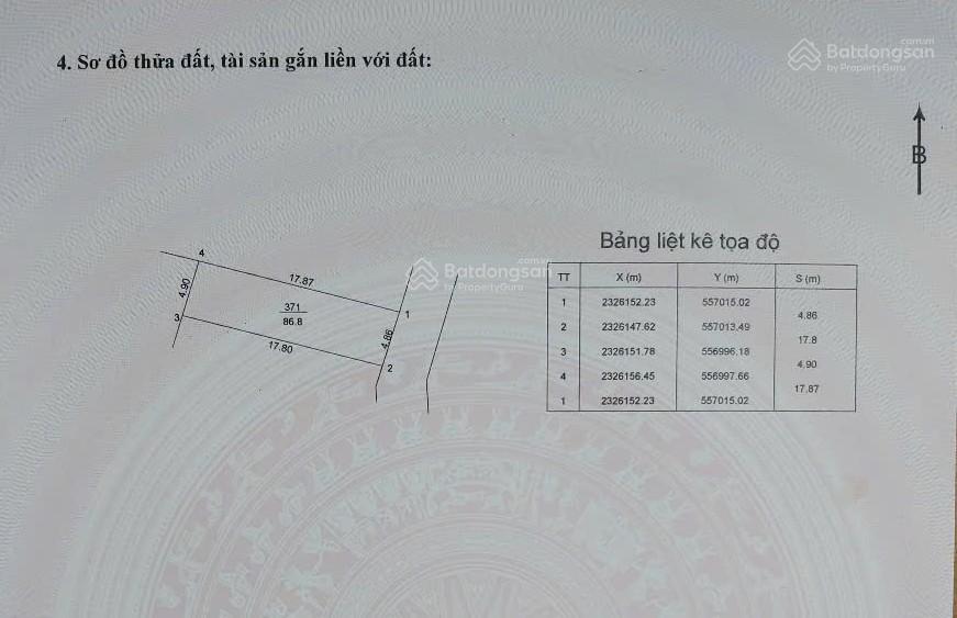 Cần bán lô đất full thổ cư 86,8m2 tại xã hòa lạc, hn