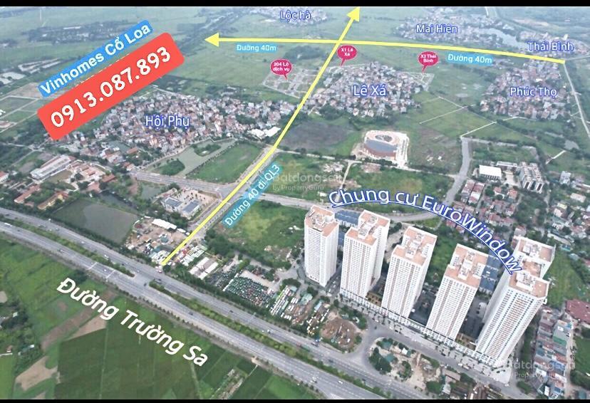 Siêu phẩm mặt đường 40m tại x1 đông hội dt 80m2 mt 5m hai mặt thoáng, vỉa hè rộng 7m thênh thang
