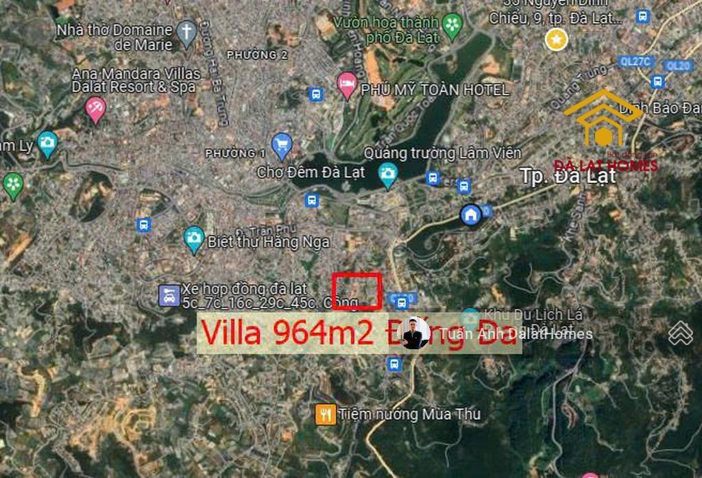 Tài sản hiếm tại đống đa đà lạt 2 mặt tiền quỹ đất gần 1000m2 view rừng thông toàn cảnh thành phố