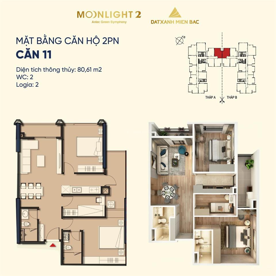 Bán căn hộ cao cấp moonlight 2 đợt 1  giá tốt + chính sách nổi bật.