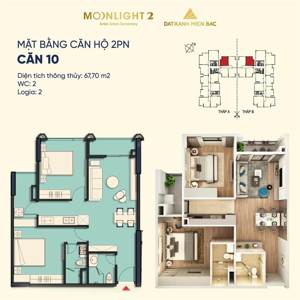 Bán căn hộ cao cấp moonlight 2 đợt 1  giá tốt + chính sách nổi bật.